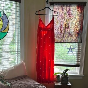 Free People Scarlet Jumpsuit with White Dots